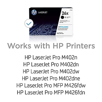 HP 26X Black High Yield Toner Cartridge (CF226X), print up to 9000 pages