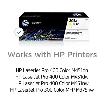 HP 305A Yellow Standard Yield Toner Cartridge (CE412A)
