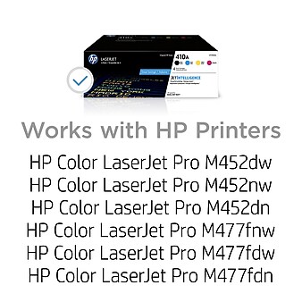 HP 410A Black/Cyan/Magenta/Yellow Standard Yield Toner Cartridge, 4/Pack