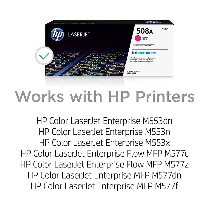 HP 508A Magenta Standard Yield Toner Cartridge, Prints Up to 5,000