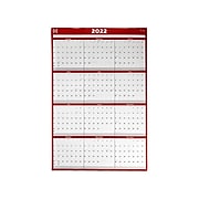 2022 TRU RED™ 32" x 48" Wall Calendar, Red/White (TR53911-22)