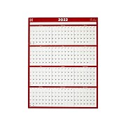 2022 TRU RED™ 12" x 15.69" Wall Calendar, Red/White (TR53905-22)