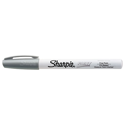 Sharpie Oil-Based Paint Marker, Fine Tip, Silver Metallic (35545)