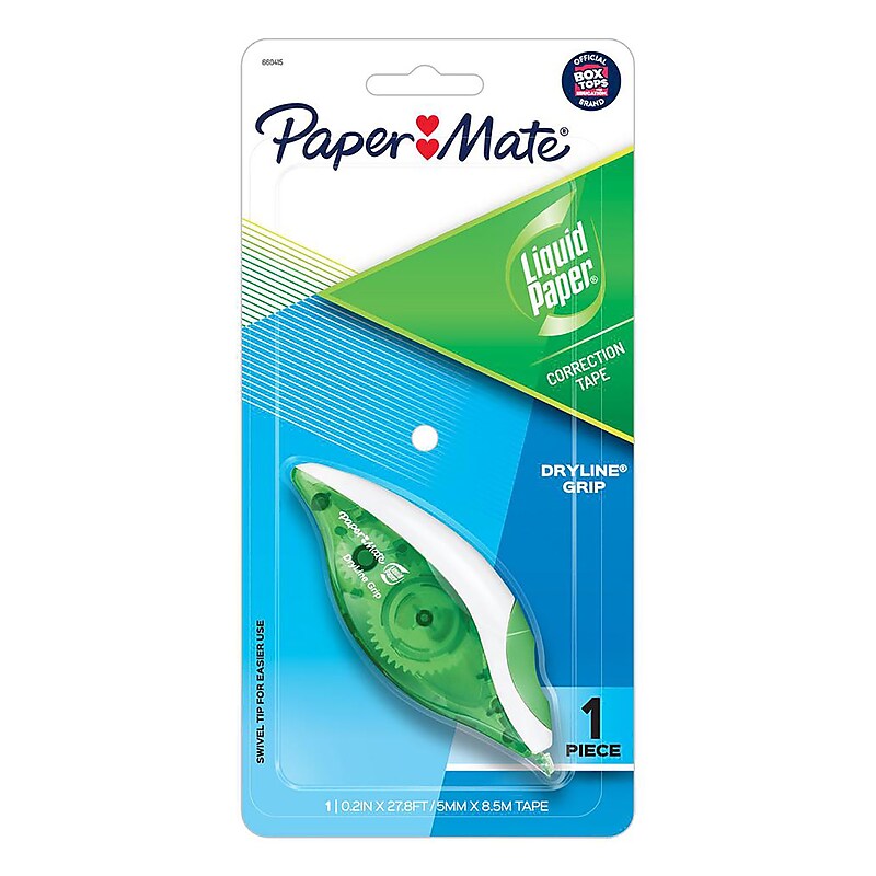 Paper Mate Liquid Paper DryLine Grip Correction Tape, White (660415) image 1
