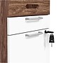 Union & Scale™ Essentials 2-Drawer Mobile Vertical File Cabinet, Letter/Legal, Lockable, 24.2"H x 15.5"W x 21"D, White/Espresso~#|#~s1201587_sc7