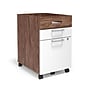 Union & Scale™ Essentials 2-Drawer Mobile Vertical File Cabinet, Letter/Legal, Lockable, 24.2"H x 15.5"W x 21"D, White/Espresso~#|#~s1201591_sc7