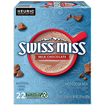 Swiss Miss Milk Chocolate Hot Cocoa, Keurig® K-Cup® Pods, 22/Box (1252)