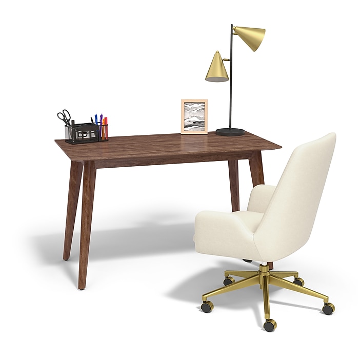 Union Scale MidMod Ergonomic Fabric Manager Chair Cream UN56982 Staples