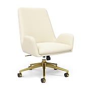 Union & Scale™ MidMod Fabric Manager Chair, Cream (UN56982)