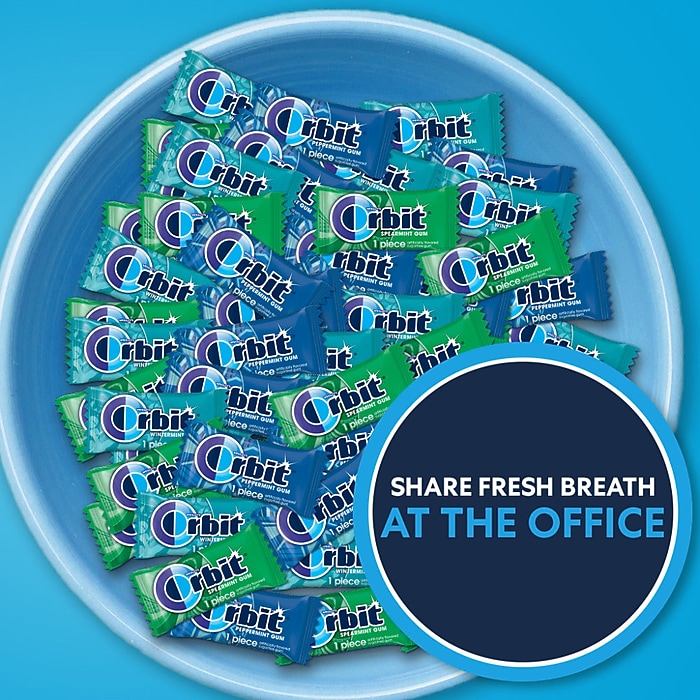 Orbit Mint Variety Bag Sugar Free Gum, Assorted Flavors, 13.4 oz