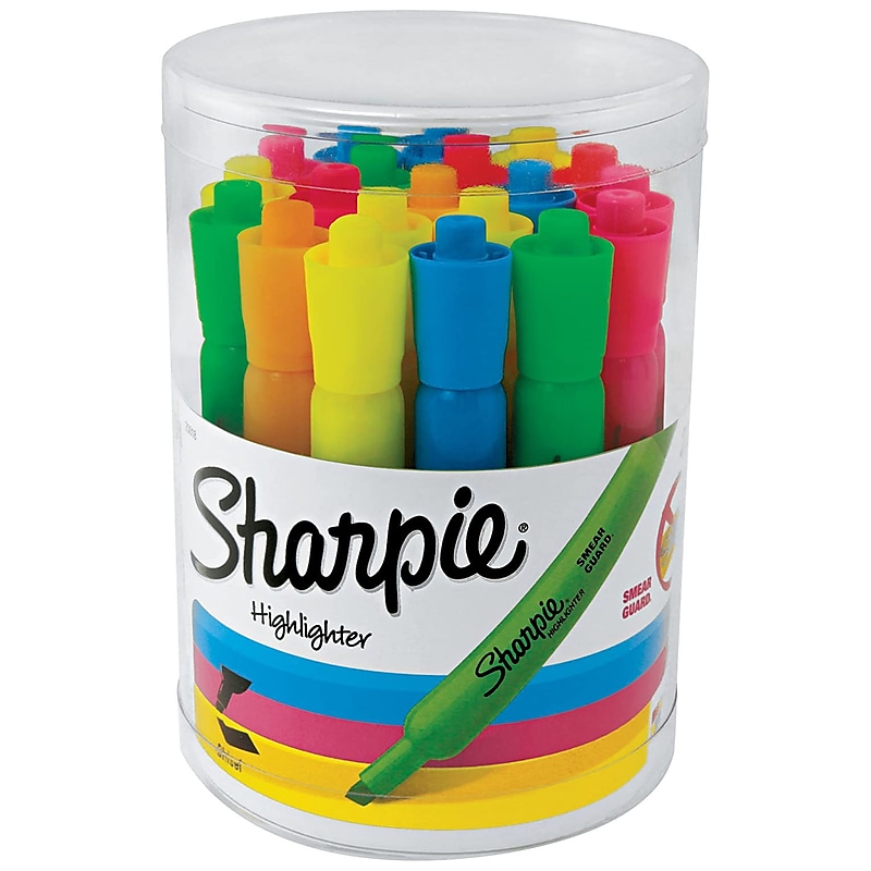 Sharpie Tank Highlighters, Chisel Tip, Assorted Fluorescent, 20/Pack (25018) image 1