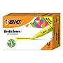 BIC Brite Liner Stick Highlighters with Grip, Chisel Tip, Yellow, Dozen (BLMG11-YEL)~#|#~s1202410_sc7