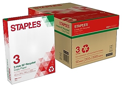 Staples 11x17 Copy Paper - 20 Lb, 92 Brightness, 30% Recycled, 500 Sheets Per Ream (5 Reams/Carton) - View #10