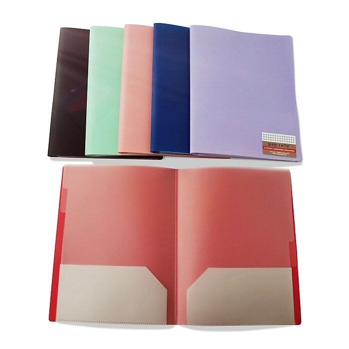 Pep Rally Homework Organizer 3-Hole Punched 8 Pocket Presentation