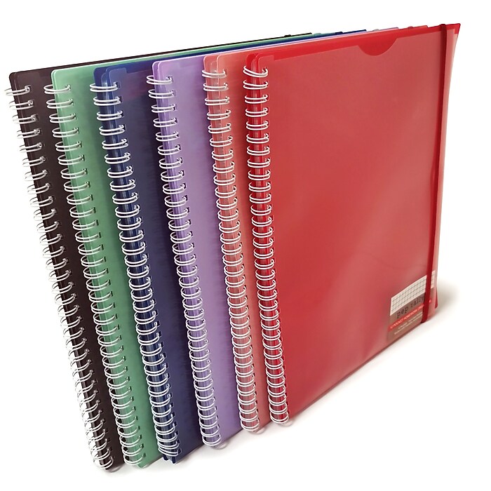 Ddaowanx 6-Pack Folders With Pockets - 3 Hole Punched Marble Design Heavy Duty Binder Folders For School & Office