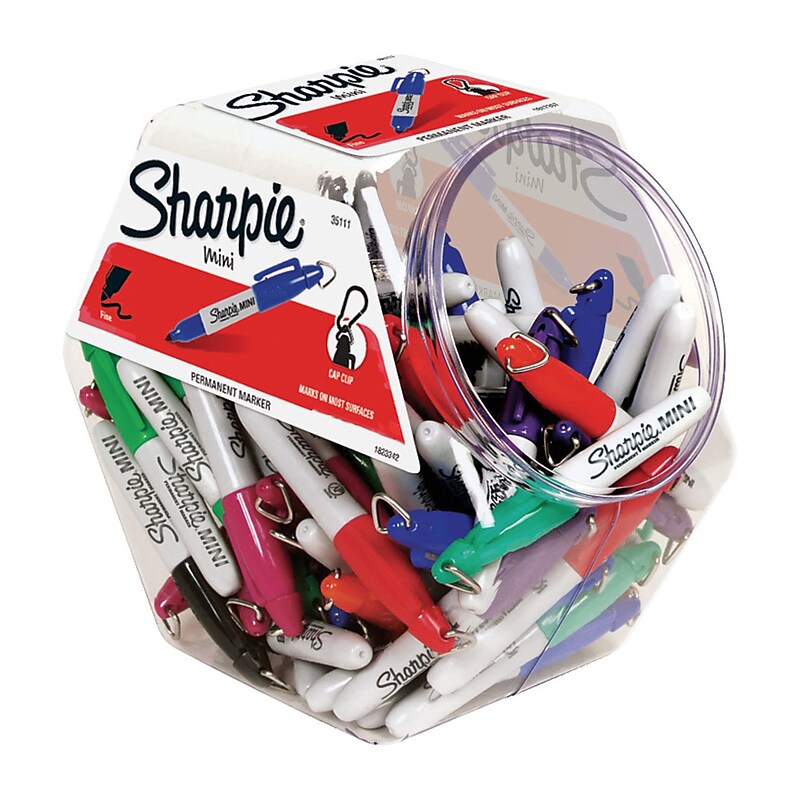 Sharpie Mini Permanent Markers, Fine Tip, Assorted, 72/Pack (35111) image 1