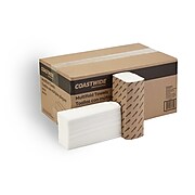 Coastwide Professional Multifold Paper Towel, 1-Ply, White, 250 Sheets/Pack, 4000 Sheets/Carton (CW58045)