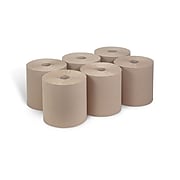 Coastwide Professional™ Recycled Hardwound Paper Towel, 1-Ply, Natural, 800'/Roll, 6 Rolls/Carton (CW21812)