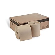 Coastwide Professional™ Recycled Hardwound Paper Towel, 1-Ply, Natural, 800'/Roll, 6 Rolls/Carton (CW21812)