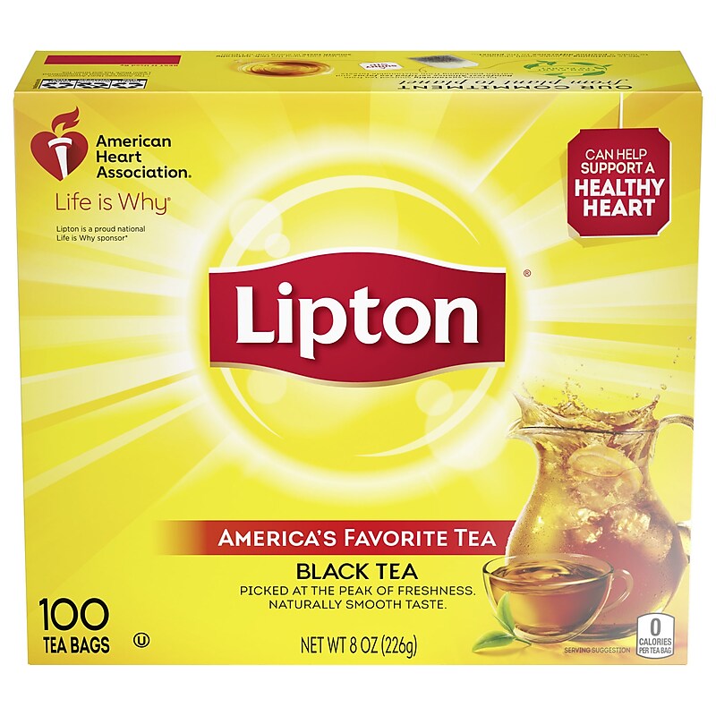 Lipton Black Tea 0.1 oz. Bags, 100/Box (00291) image 1