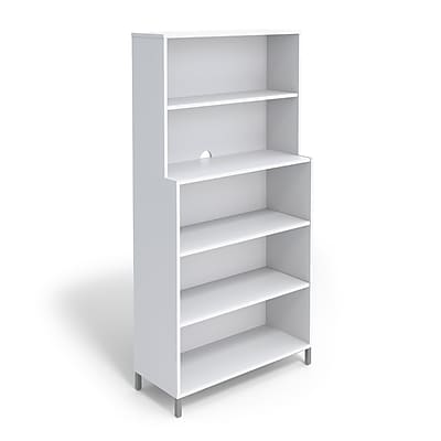 Union & Scale Essentials 5 Shelf 72″H Laminate Bookcase, White (UN56974) Simolary simolary.com