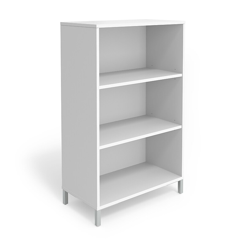 Union & Scale™ Essentials 3 Shelf 45"H Laminate Bookcase, White (UN56976) image 1