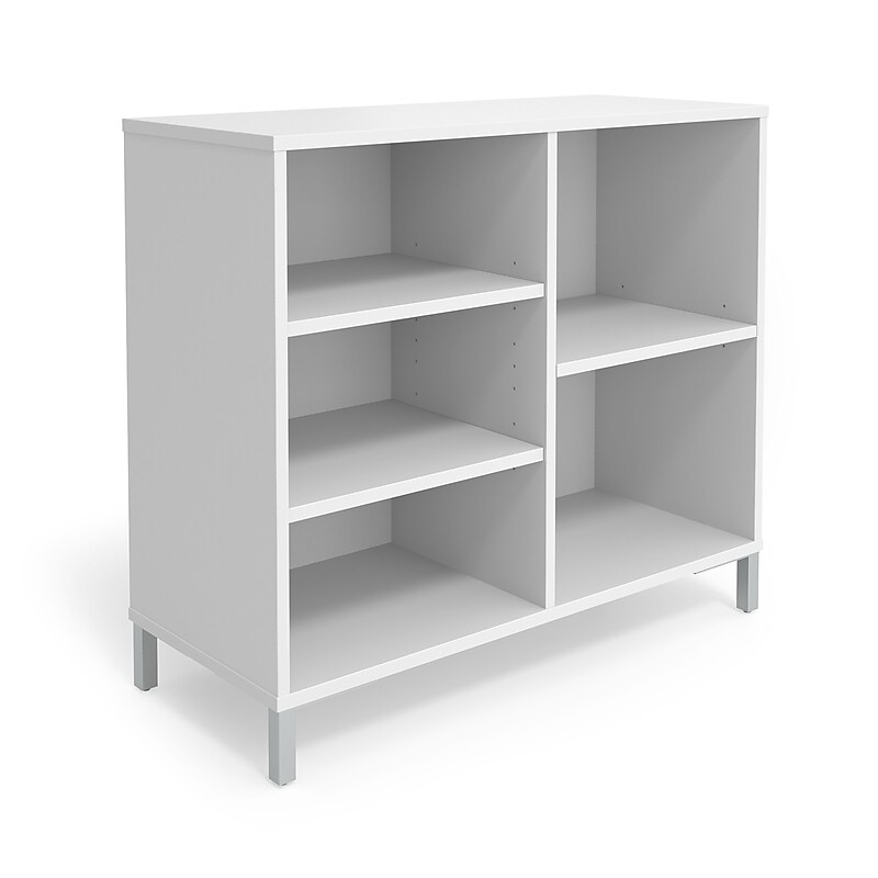 Union & Scale™ Essentials 5 Shelf 31"H Laminate Bookcase, White (UN56978) image 1