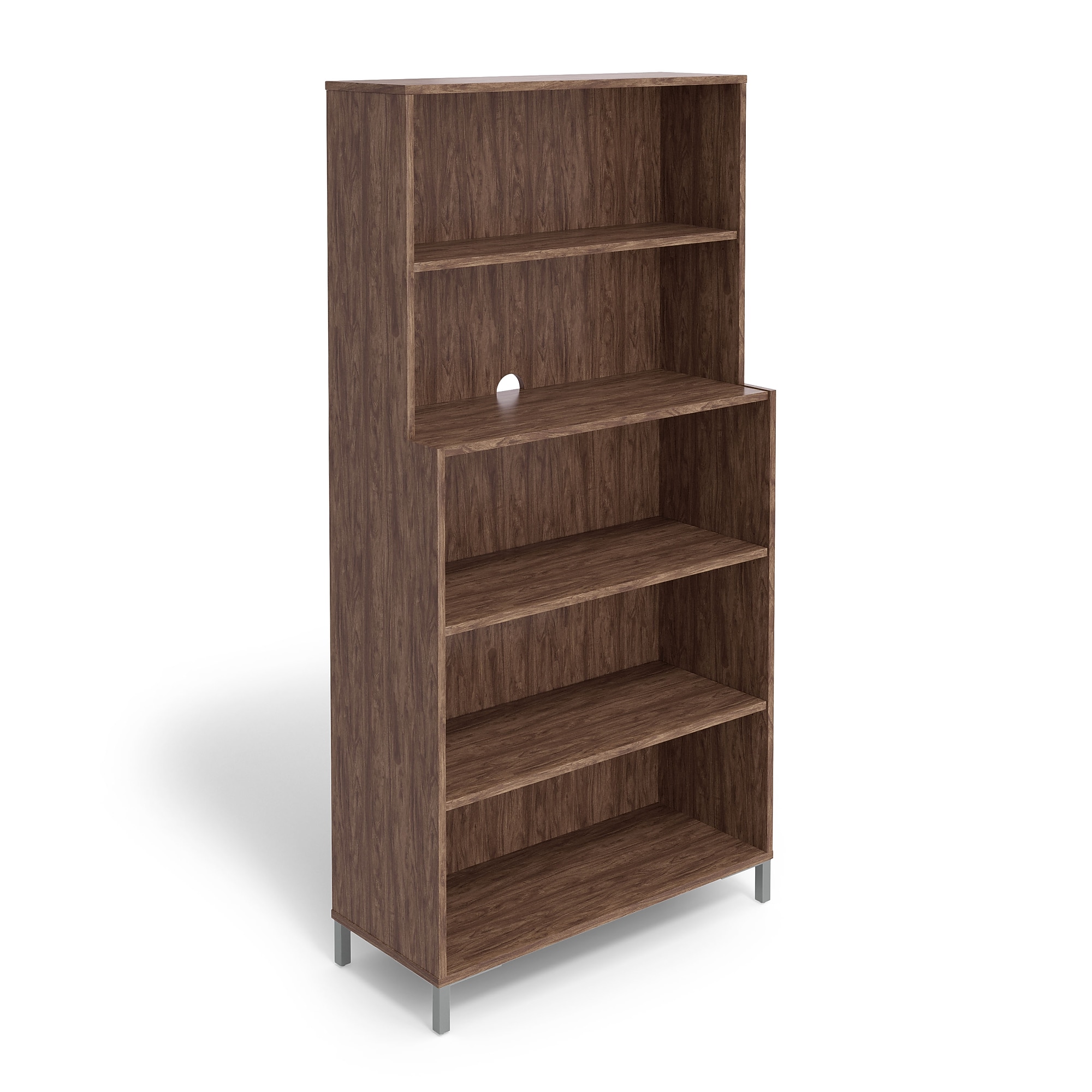Union & Scale Essentials 5 Shelf 72″H Laminate Bookcase, Espresso (UN56975) Sansujyuku sansujyuku.com