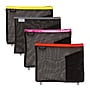 Five Star Zipper Mesh Pouch, Black/Gray/Green/Yellow/Red/Blue/Pink (50782)~#|#~s1204779_sc7