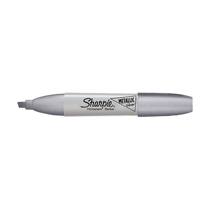 Metallic Chisel Tip Permanent Marker, Medium Chisel Tip, Silver, Dozen Metallic Chisel Tip Permanent Marker, Medium Chisel Tip, Silver, Dozen