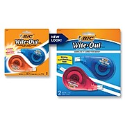 BIC Wite-Out EZ Correct Correction Tape, White, 2/Pack (50592)