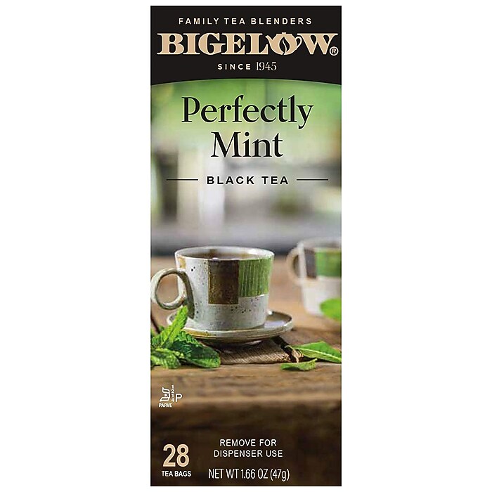 Bigelow® Perfectly Mint®, Mint Flavored Black Tea, 28 Tea