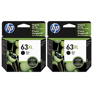HP 63XL Black High Yield Ink Cartridge, Prints Up to 430