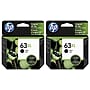 HP 63XL Black High Yield Ink Cartridges, 2/Pack (F6U64AN-VB)~#|#~s1205220_sc7