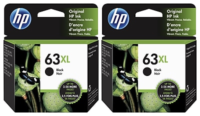HP 63XL Black High Yield Ink Cartridges, 2/Pack (F6U64AN-VB) Sansujyuku sansujyuku.com
