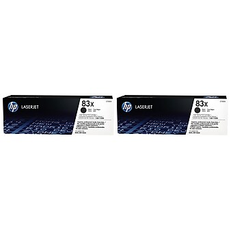 HP 83X Black High-Yield Toner Cartridges, 2/Pack (CF283X-VB)