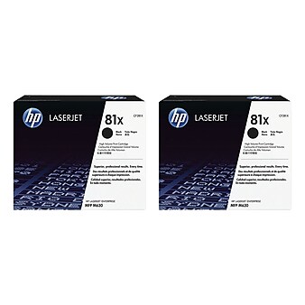 HP 81X Black High Yield Toner Cartridges, 2/Pack (CF281XD-VB)
