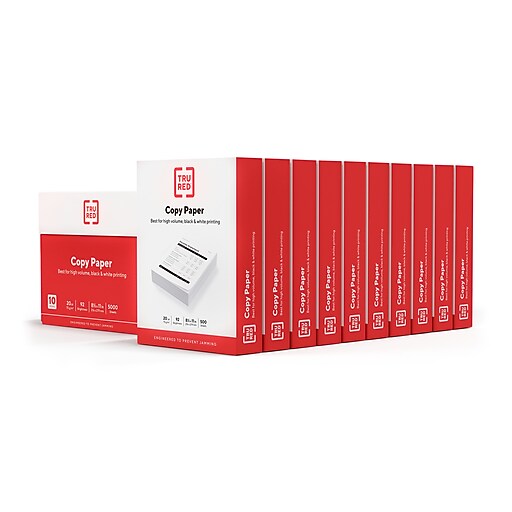 Office Depot Brand Business Multi Use Printer Copier Paper Letter Size 8 12  x 11 5000 Total Sheets 92 U.S. Brightness 20 Lb White 500 Sheets Per Ream  Case Of 10 Reams - Office Depot