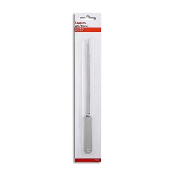 Staples 9" Handle Letter Opener, Chrome (ST10618-CC)