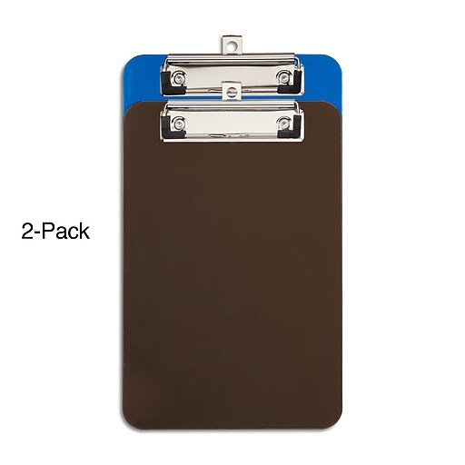 Staples Plastic Clipboards, Memo Size, Translucent Blue/Translucent