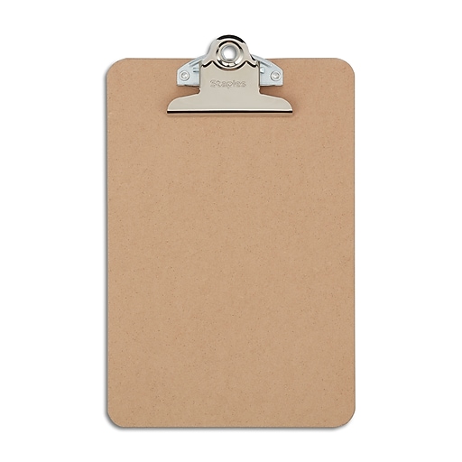 Staples Hardboard Clipboard, Memo Size, Brown (44293) Staples