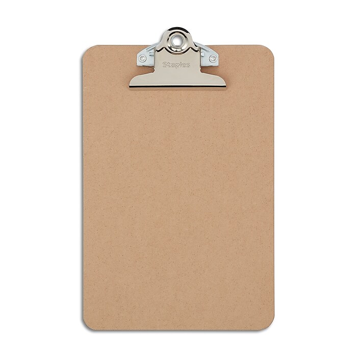 Staples® Hardboard Clipboard, Memo Size, Brown (ST44293-CC