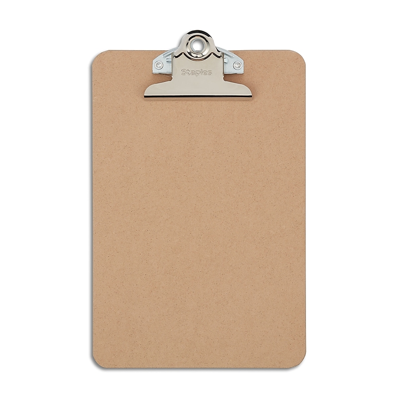 Staples® Hardboard Clipboard, Memo Size, Brown (ST44293-CC) image 1