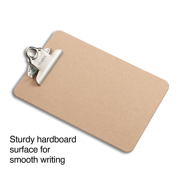 Staples® Hardboard Clipboard, Memo Size, Brown (ST44293-CC) | Staples