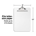 Staples Plastic Clipboard, Letter Size, Clear (10526)