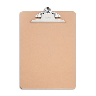 Staples Hardboard Clipboard, Letter, Brown (44290)