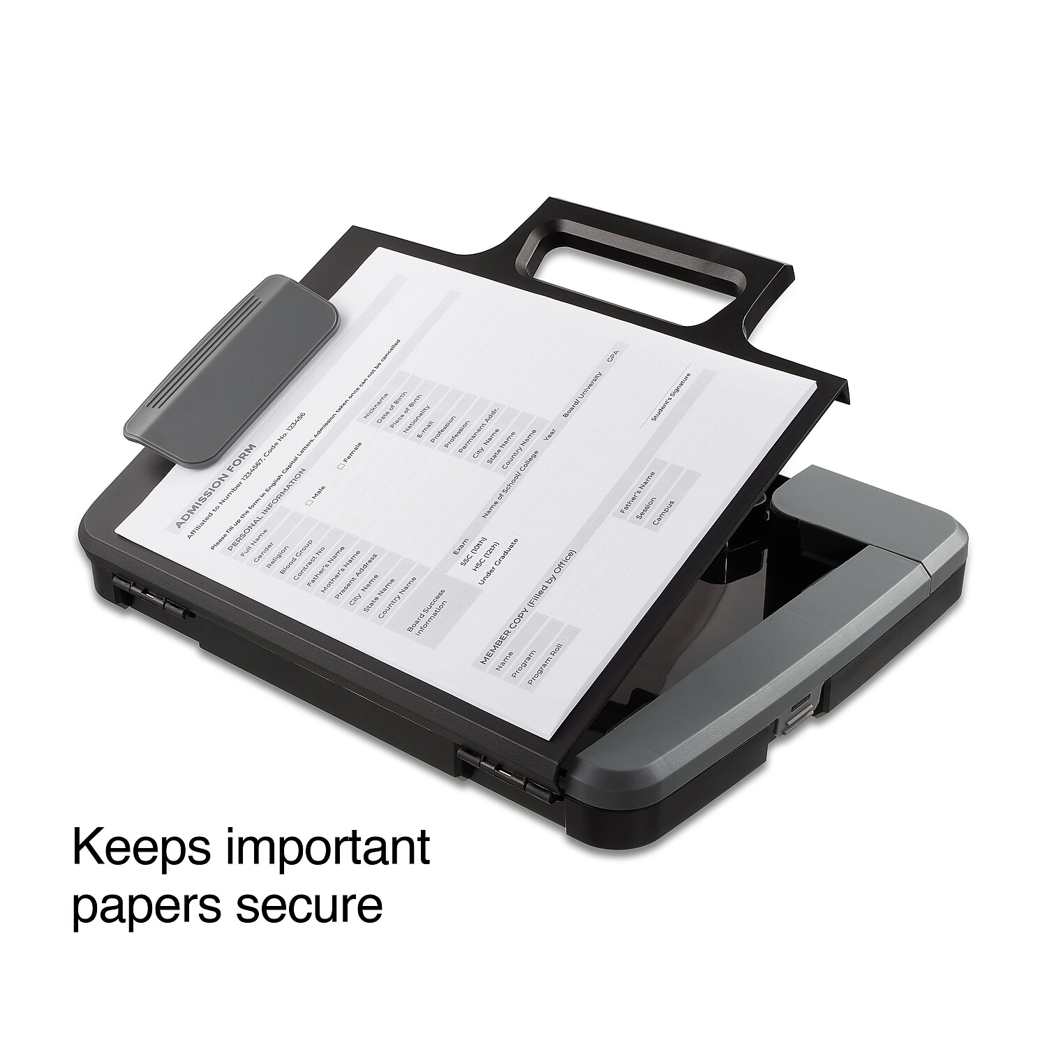 Staples Portable Clipboard Heavy Duty Black 11 3/4" x 14 1/2" x 1 1/2