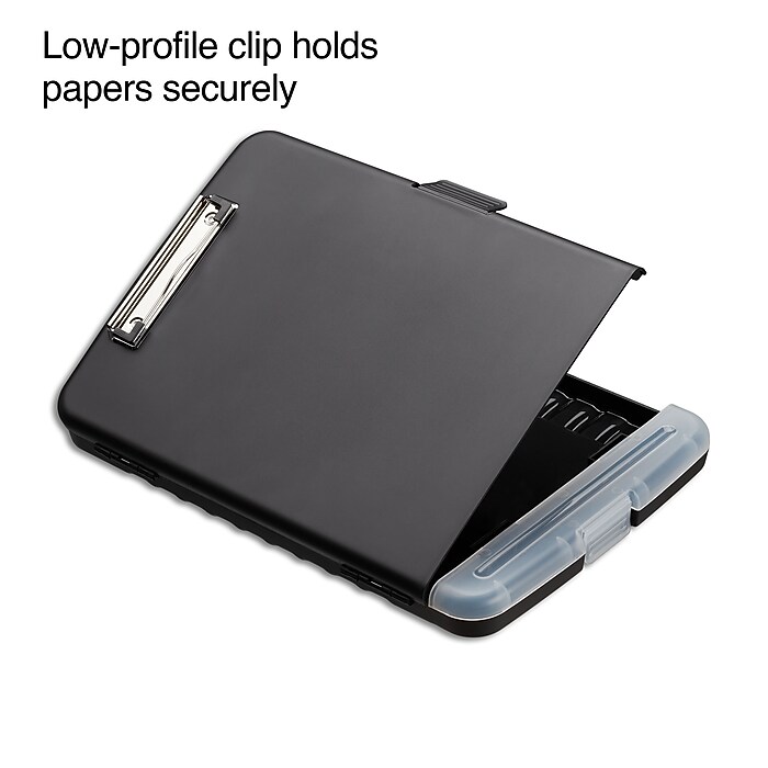 Staples® Plastic Storage Clipboard, Letter Size, Black (ST28543-CC