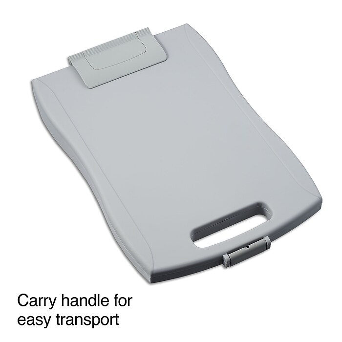 Staples® Plastic Storage Clipboard, Letter Size, Gray (ST44848