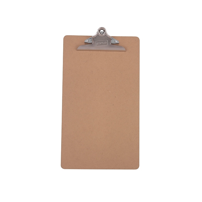 Staples Recycled Hardboard Clipboard, Legal Size, Brown – Eco